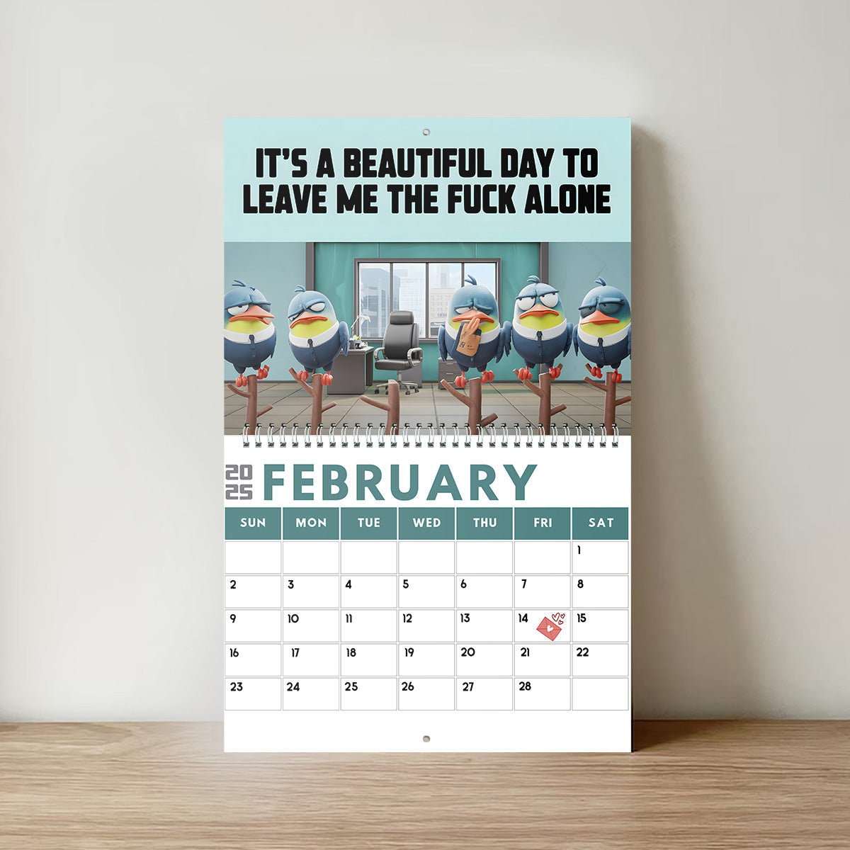 Sarcastic Desk Companion - Personalized Colleague Wall Calendar & Desk Calendar