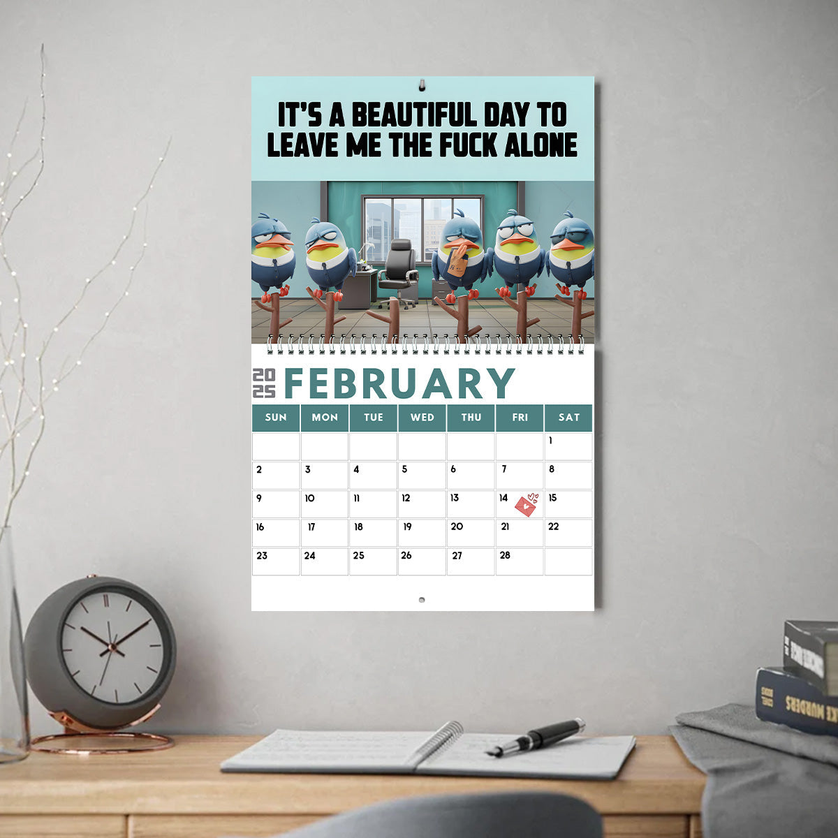 Sarcastic Desk Companion - Personalized Colleague Wall Calendar & Desk Calendar