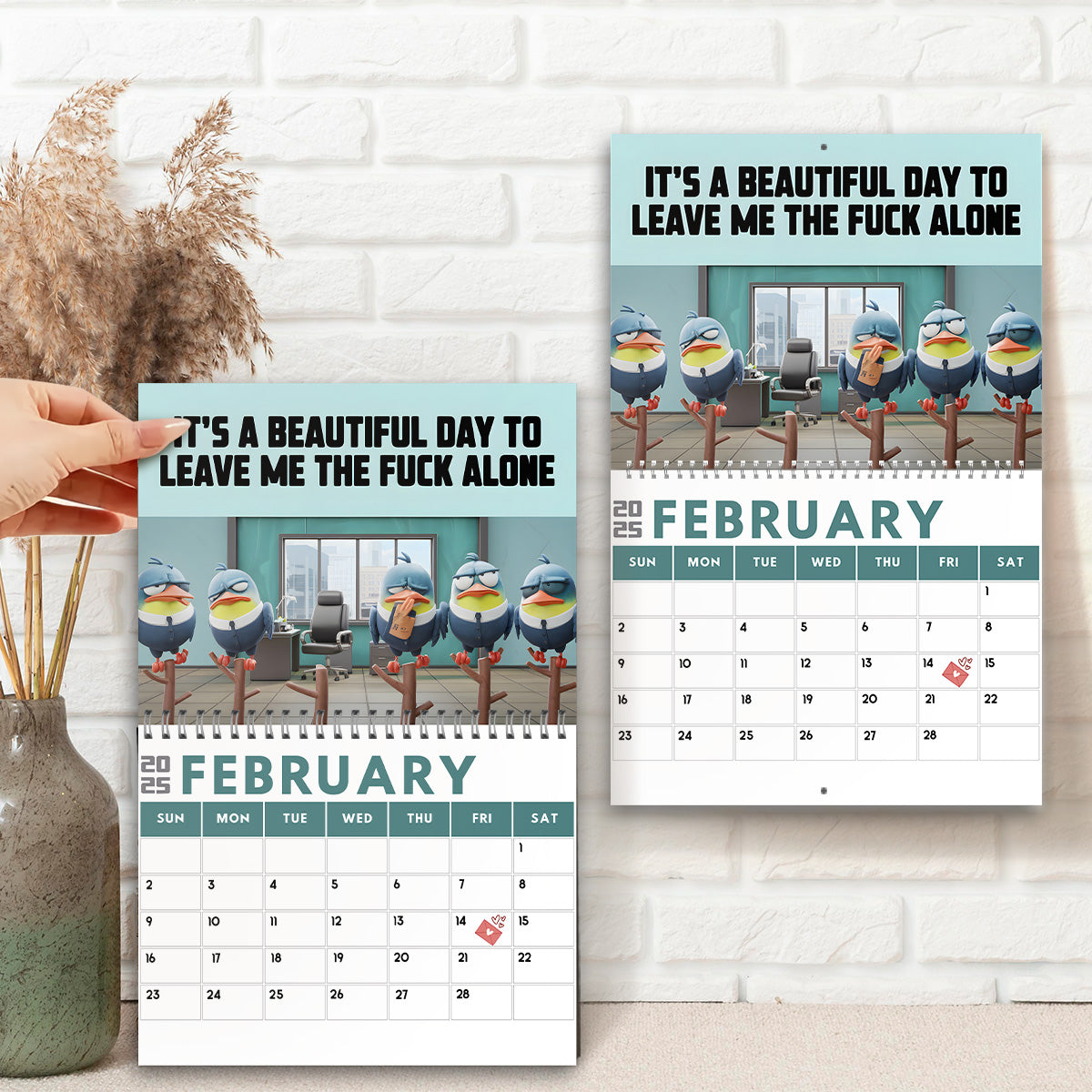 Sarcastic Desk Companion - Personalized Colleague Wall Calendar & Desk Calendar