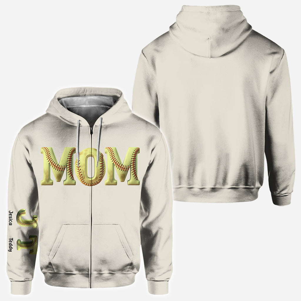 Maman de softball - T-shirt de softball personnalisé intégral