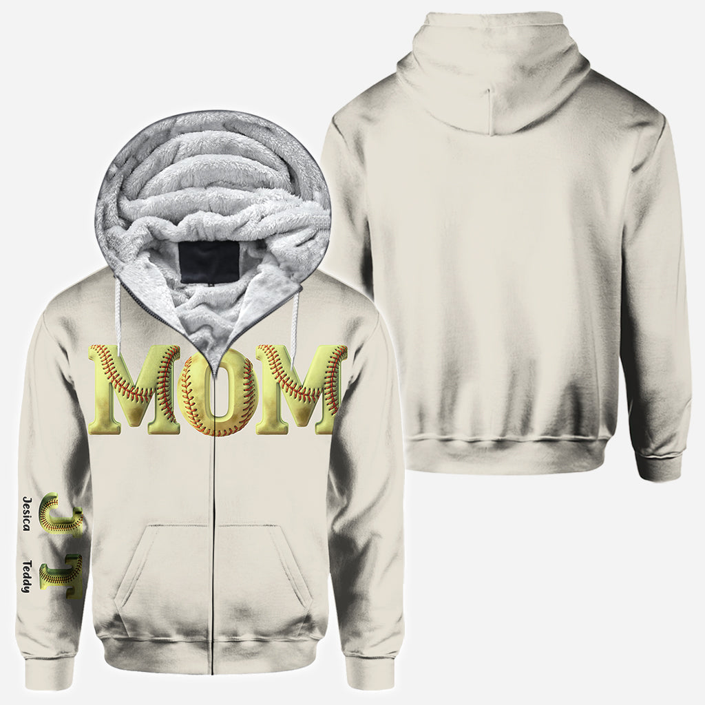Maman de softball - T-shirt de softball personnalisé intégral