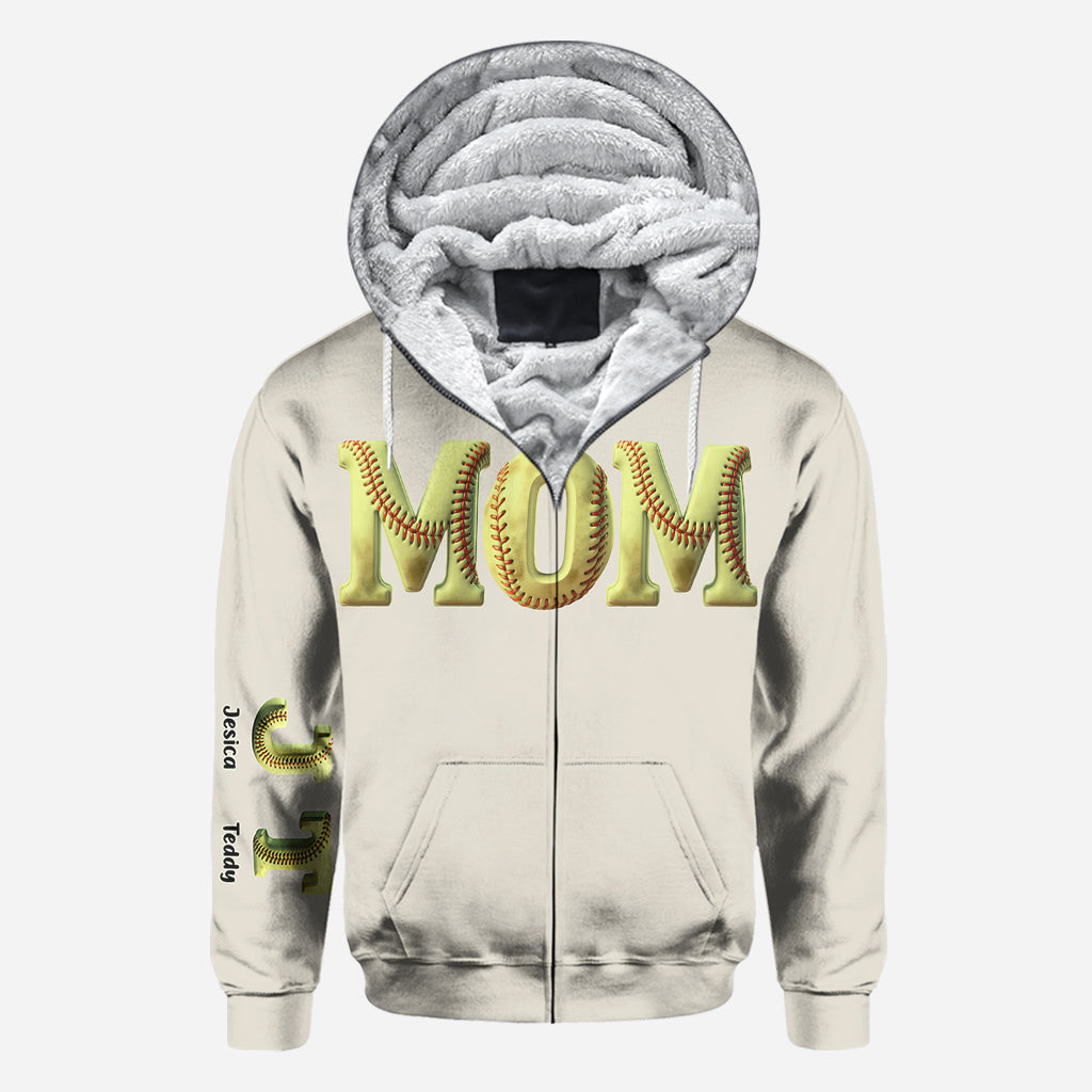 Maman de softball - T-shirt de softball personnalisé intégral
