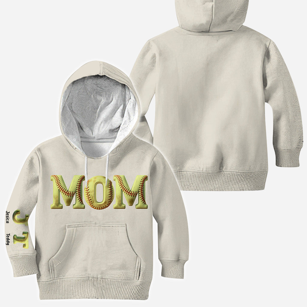Maman de softball - T-shirt de softball personnalisé intégral