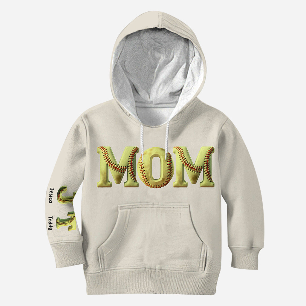 Maman de softball - T-shirt de softball personnalisé intégral
