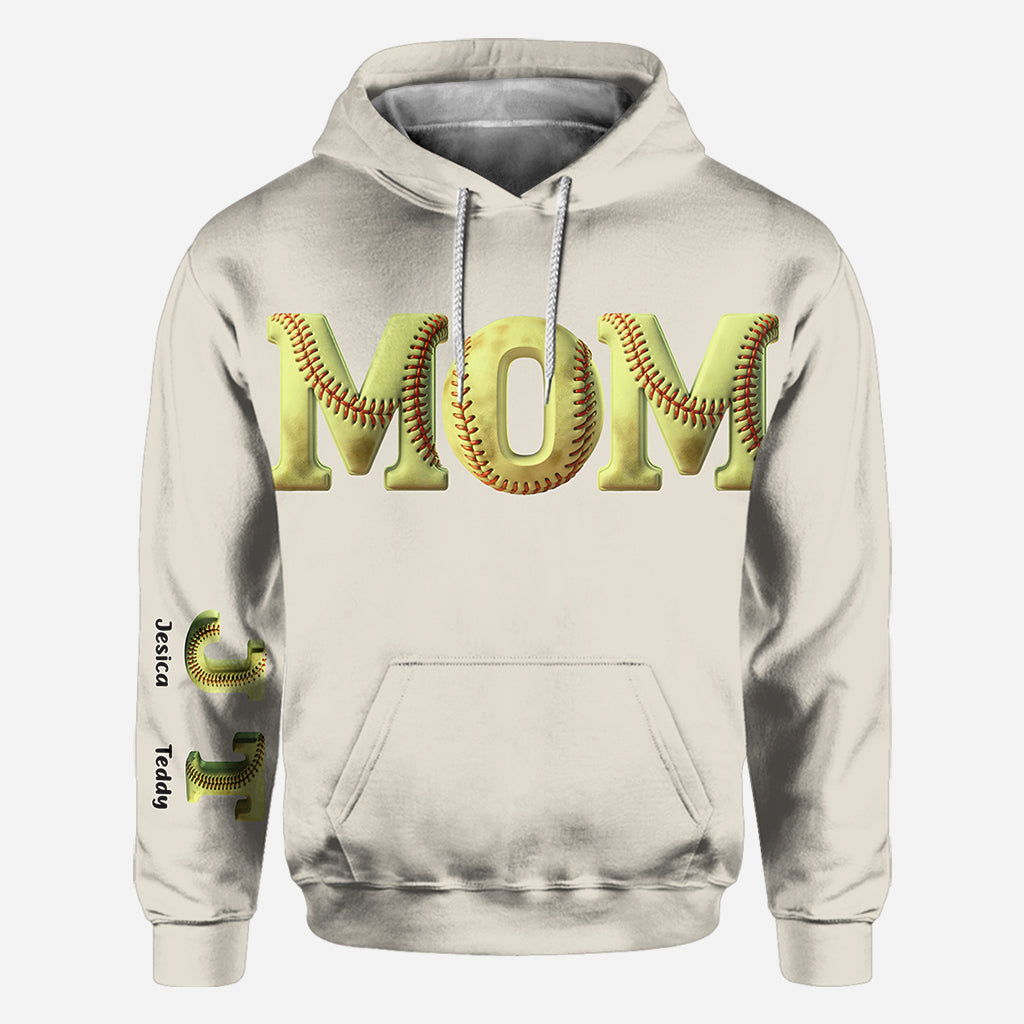 Maman de softball - T-shirt de softball personnalisé intégral