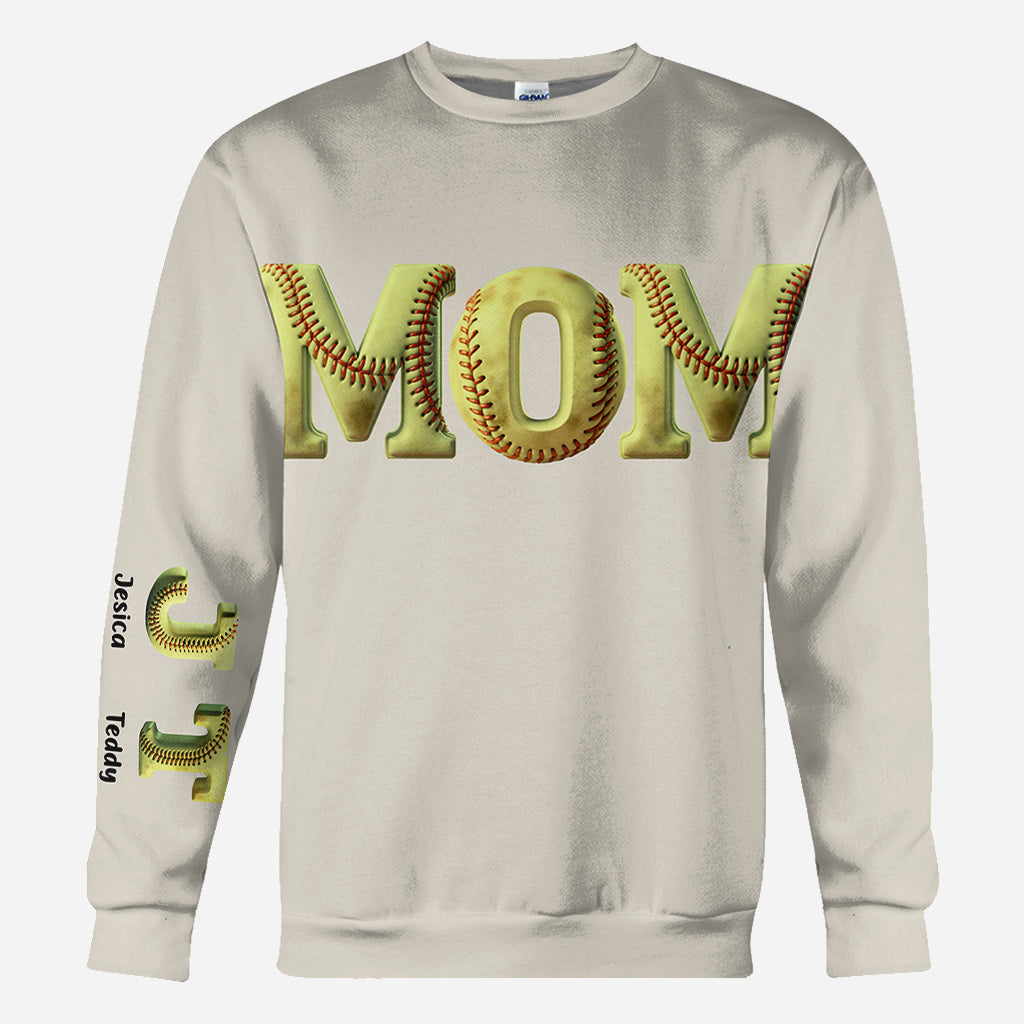 Maman de softball - T-shirt de softball personnalisé intégral