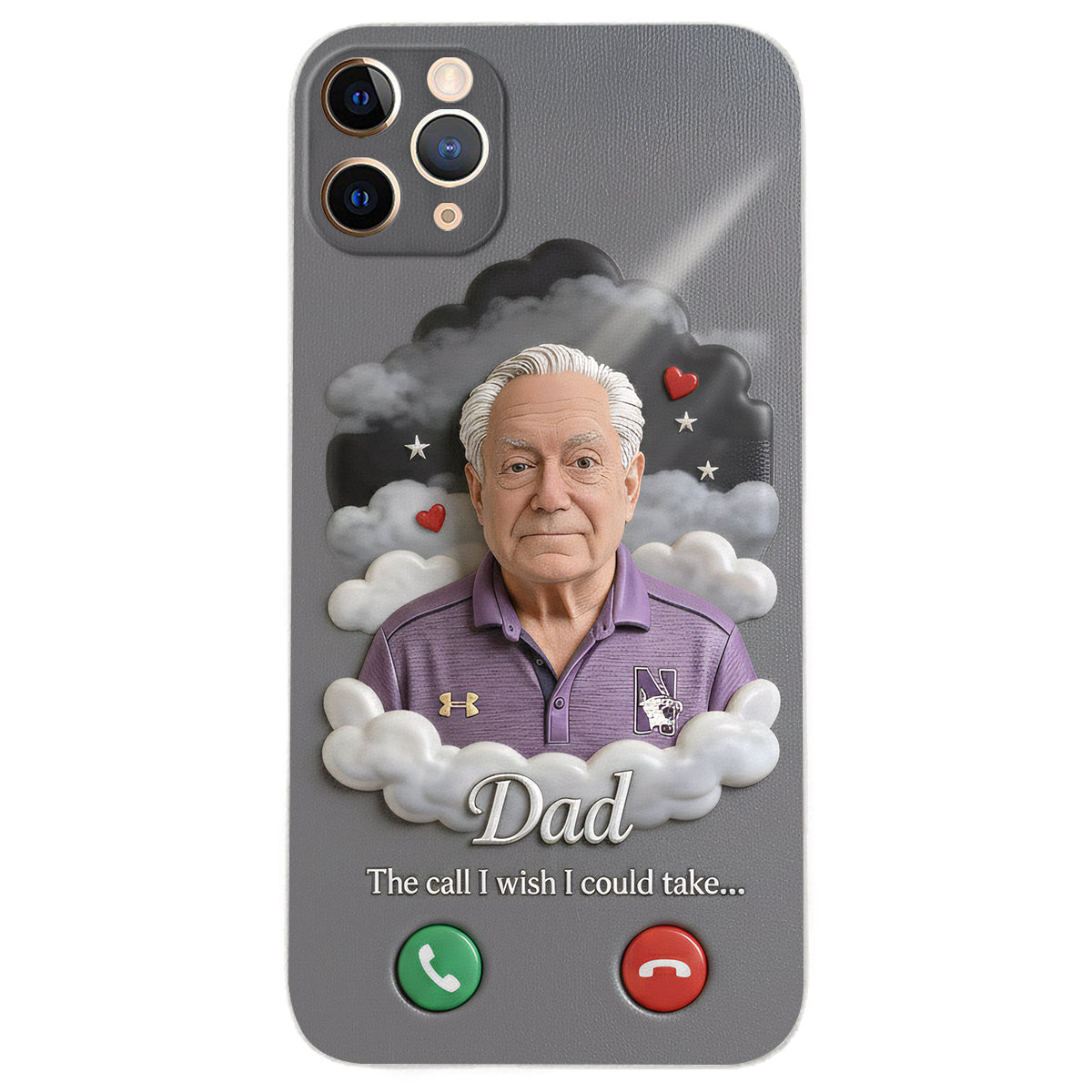 The Call I Wish I Could Take... - Personalized Memorial Leather Phone Case
