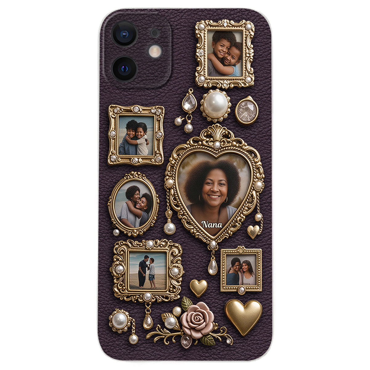 Grandma's Cute Little Museum - Personalized Grandma Leather Phone Case