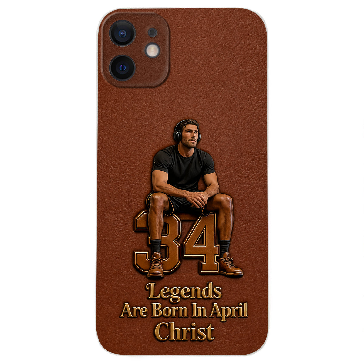 Happy Birthday Legends - Personalized Birthday 3D Embossed Leather Phone Case