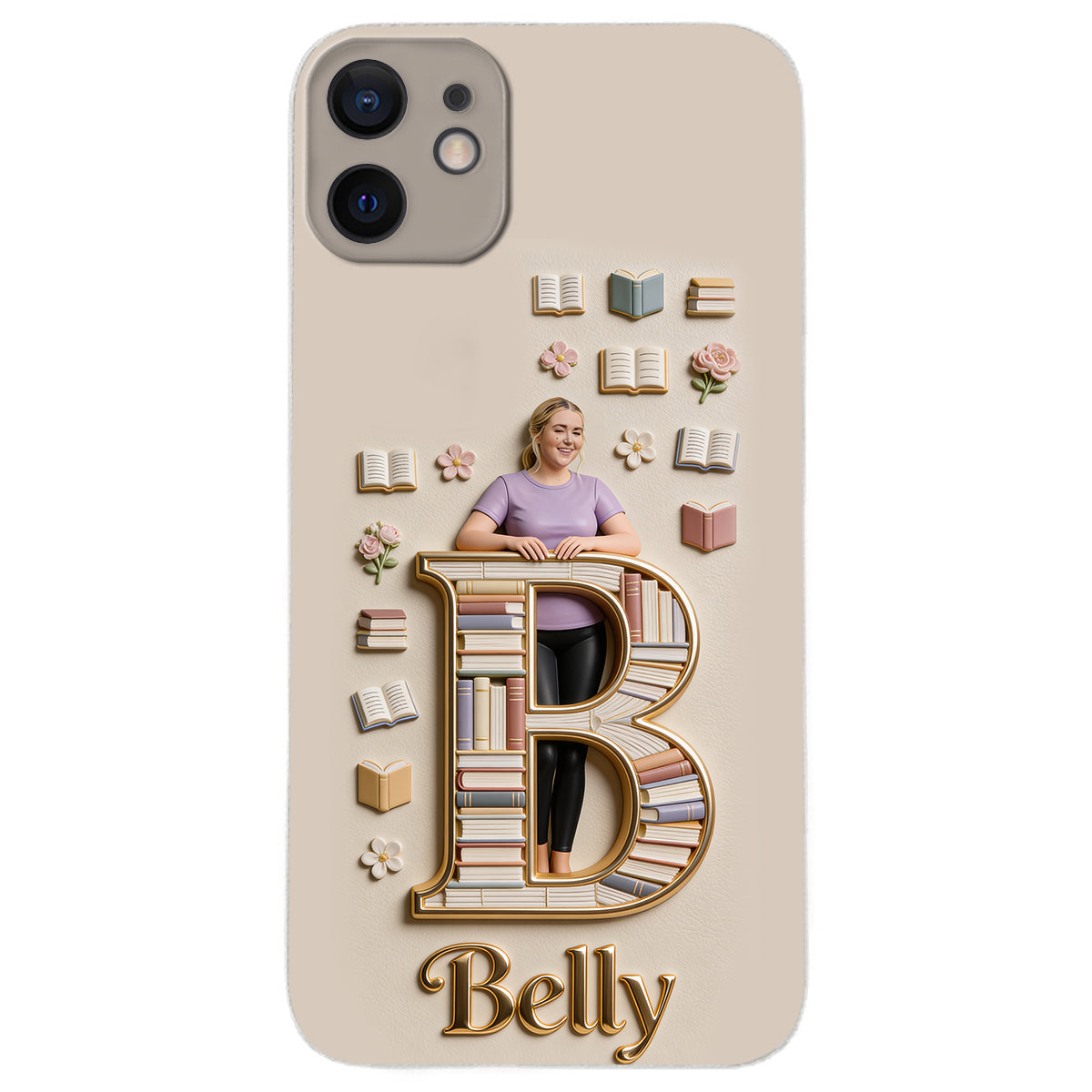 Book Lovers Gift - Personalized Book 3D Embossed Leather Phone Case