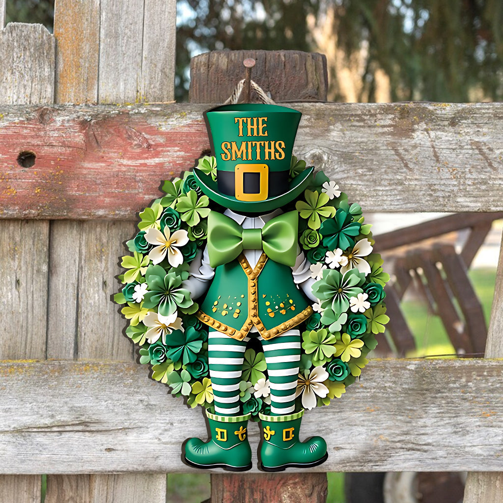 St. Patrick's Day Entrances Decoration - Personalized Saint Patrick's Day Custom Shaped Wood Sign