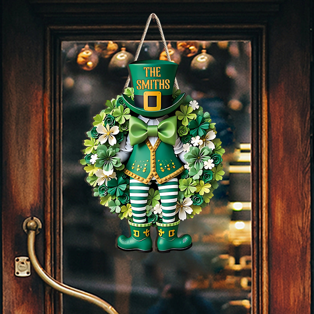 St. Patrick's Day Entrances Decoration - Personalized Saint Patrick's Day Custom Shaped Wood Sign