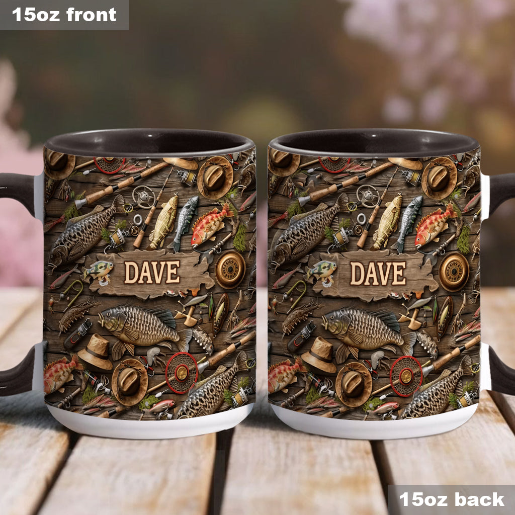 Love Fishing - Personalized Fishing Accent Mug