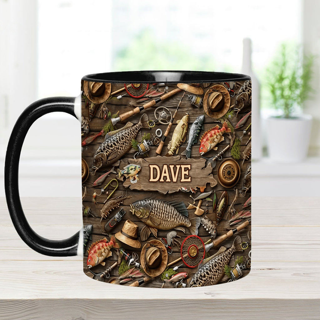 Love Fishing - Personalized Fishing Accent Mug