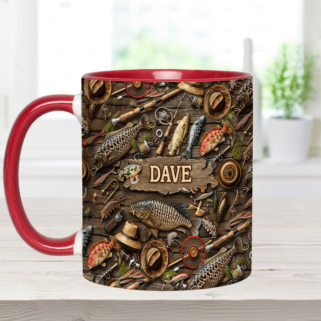 Love Fishing - Personalized Fishing Accent Mug