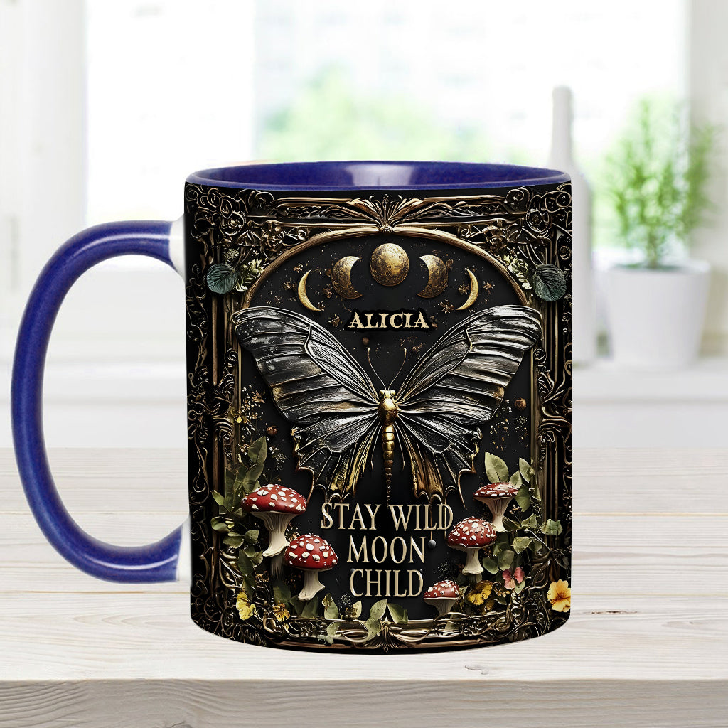 Stay Wild Moon Child - Personalized Hippie Accent Mug