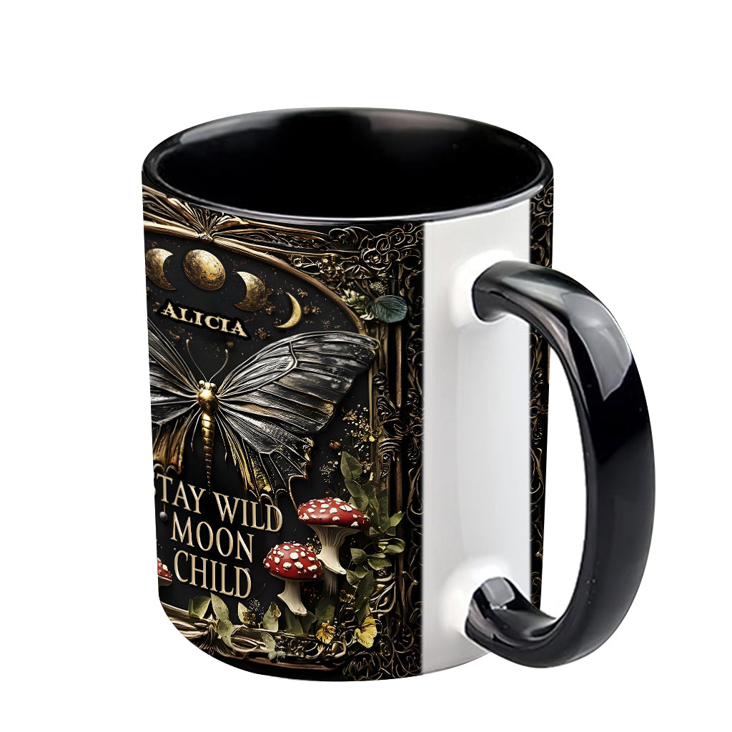 Stay Wild Moon Child - Personalized Hippie Accent Mug