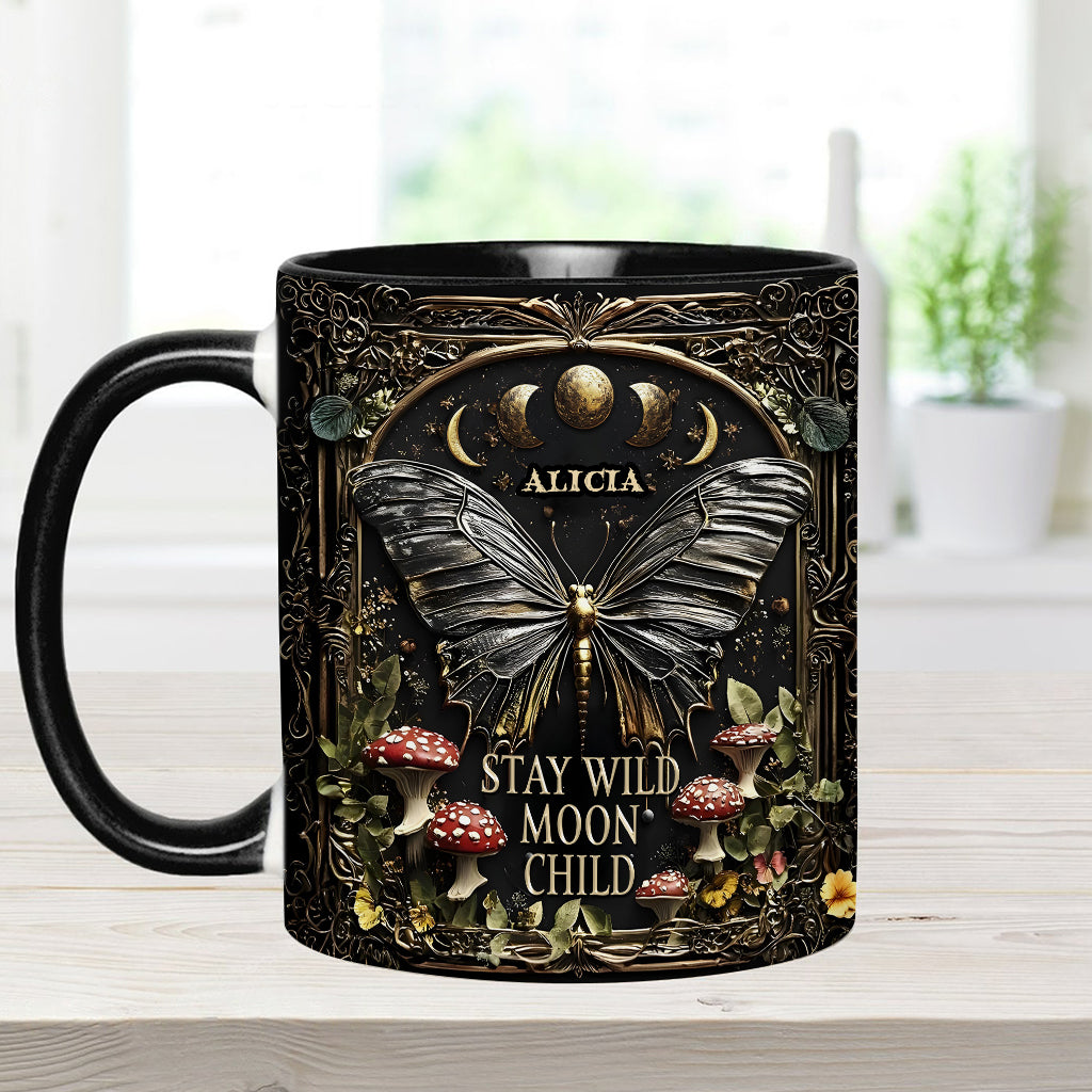Stay Wild Moon Child - Personalized Hippie Accent Mug