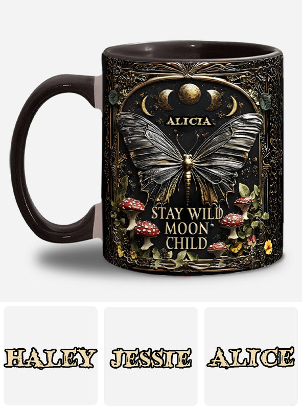 Stay Wild Moon Child - Personalized Hippie Accent Mug