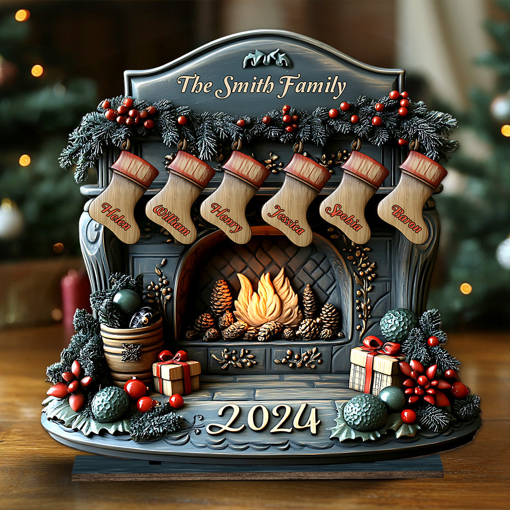 Chaussette de Noël à suspendre - Personnalisée pour toute la famille, 1 grand modèle autoportant