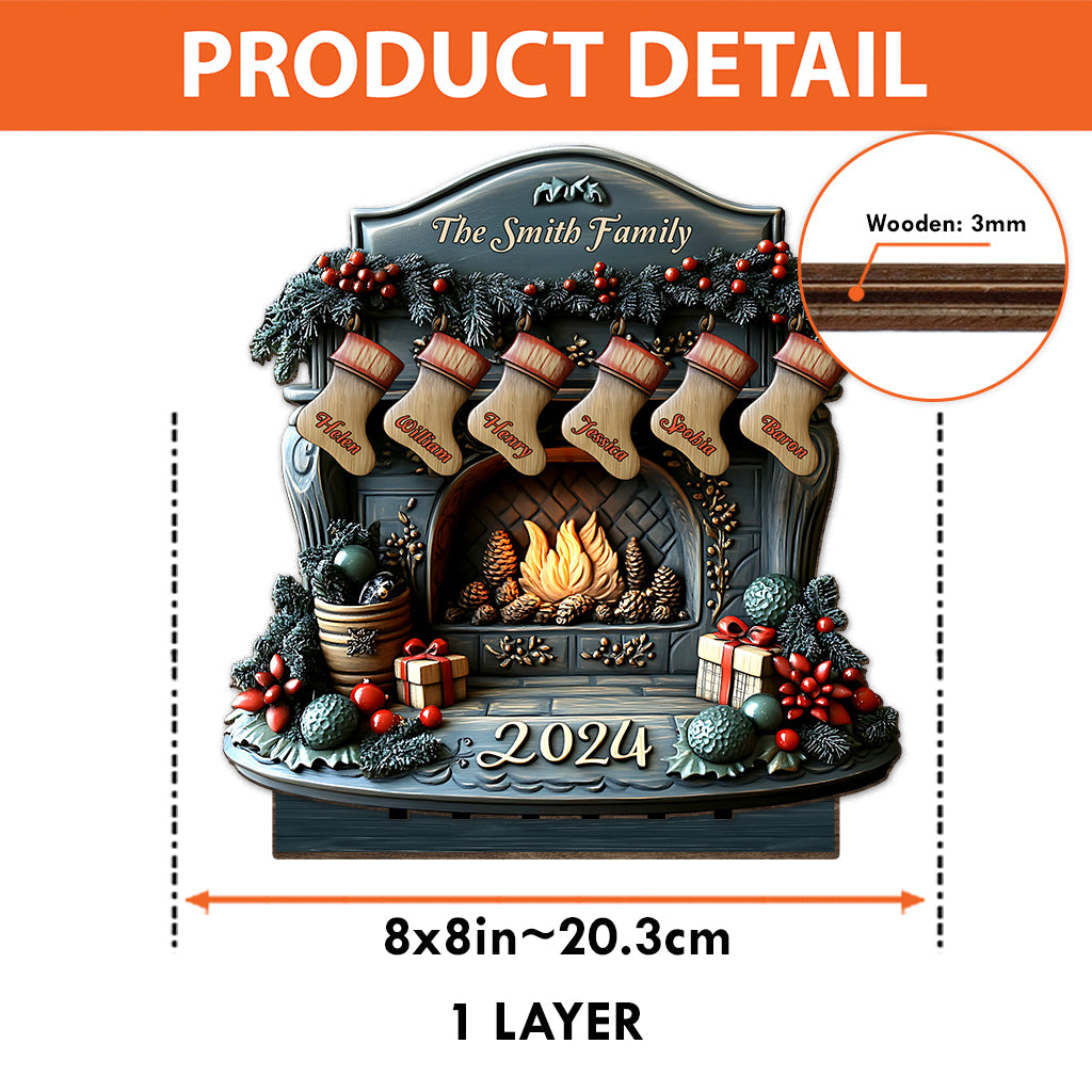 Chaussette de Noël à suspendre - Personnalisée pour toute la famille, 1 grand modèle autoportant