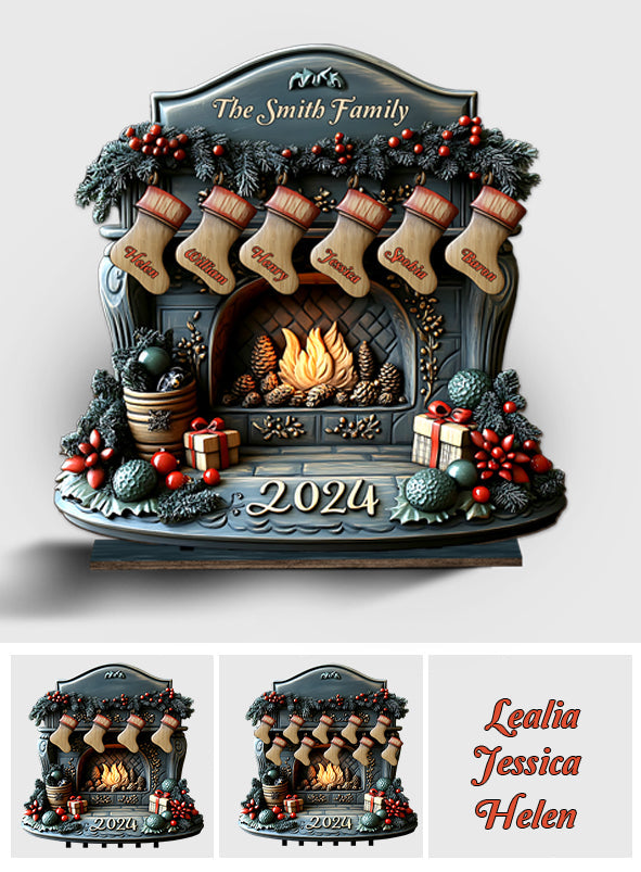 Chaussette de Noël à suspendre - Personnalisée pour toute la famille, 1 grand modèle autoportant