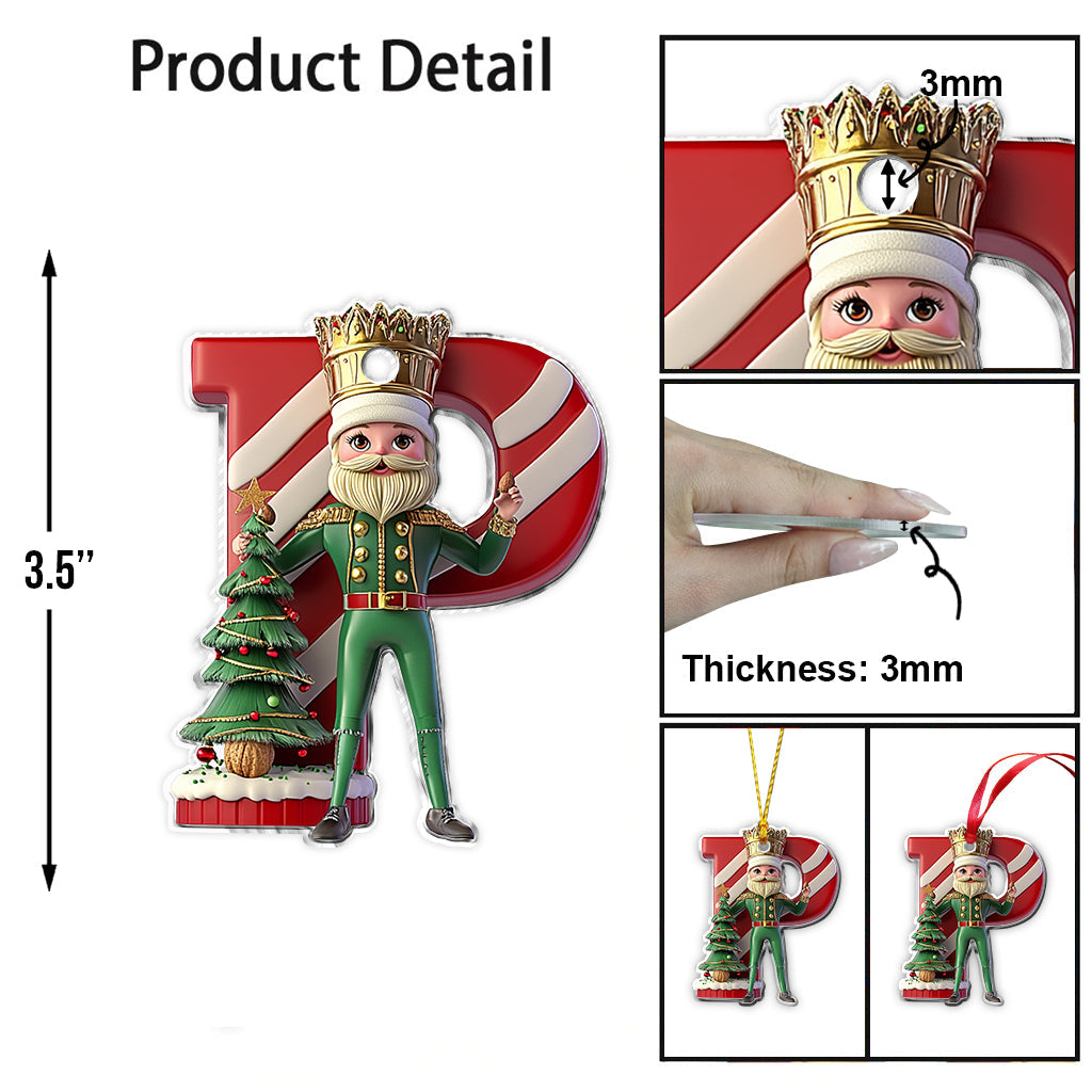 Merry Christmas Alphabet - Personalized Kid Ornament