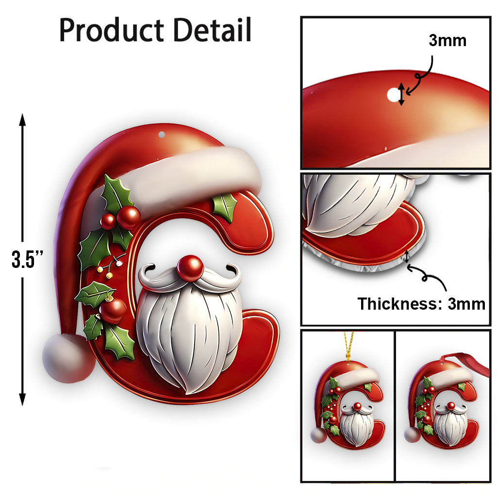 Cute Santa Claus Letter - Personalized Family Ornament