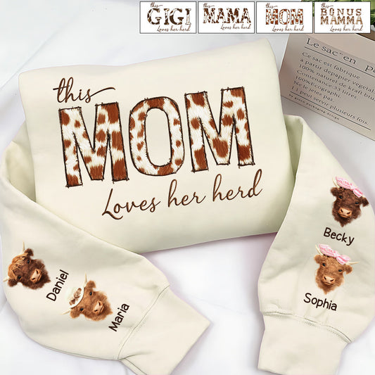 This Mama Loves Her Herd - Personalized Mother All Over Shirt