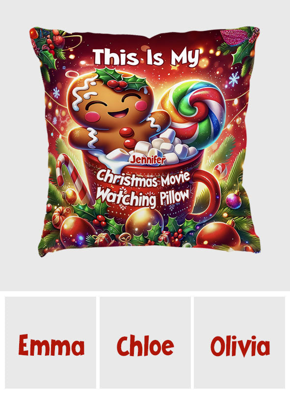 Movie Watching Pillow - Personalized Throw Pillow
