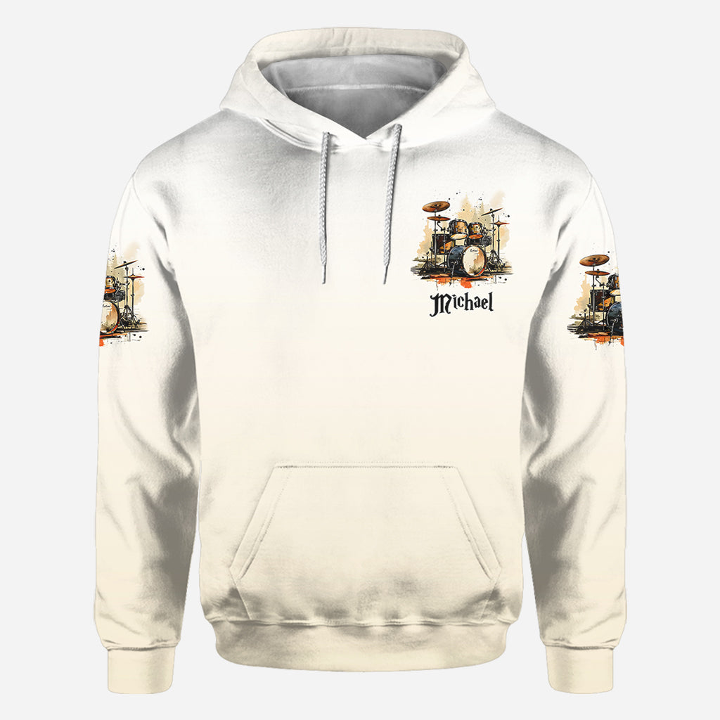 Don't Pick A Fight With A Drummer - Personalized Drummer All Over Shirt