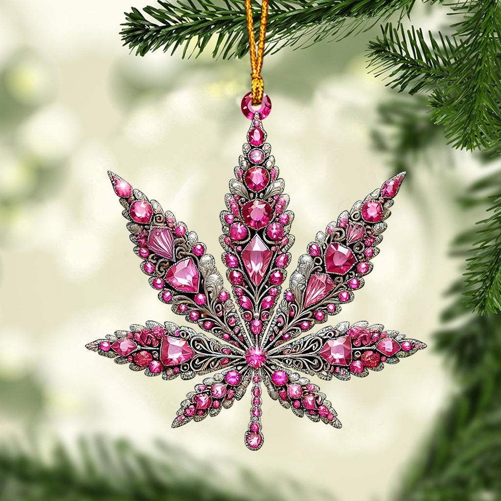 Superbe feuille - Ornement de mauvaise herbe personnalisé