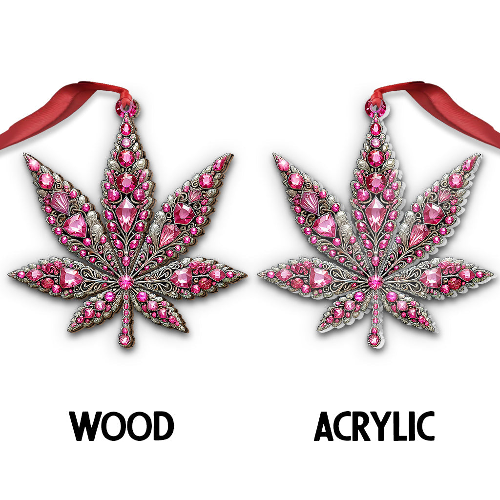 Superbe feuille - Ornement de mauvaise herbe personnalisé