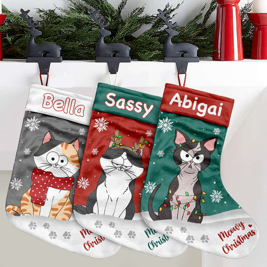 Miau-Weihnachten – personalisierte Katzen-Weihnachtsstrümpfe