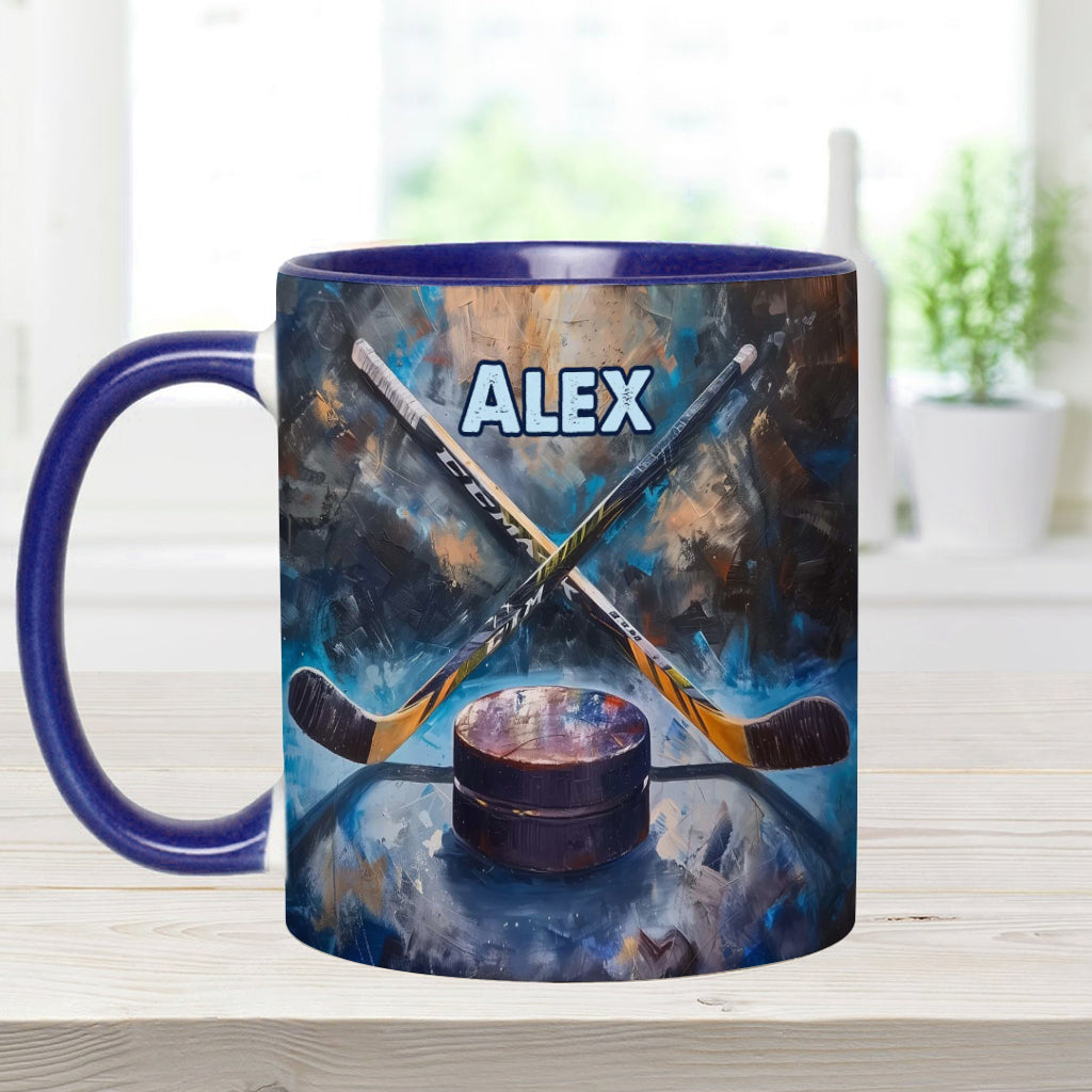 It's Being Better - Personalized Hockey Accent Mug