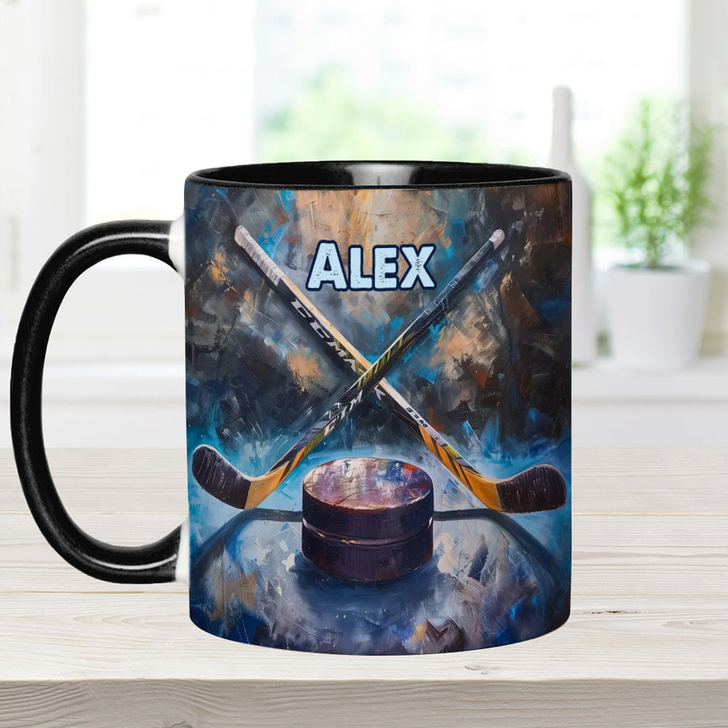 It's Being Better - Personalized Hockey Accent Mug