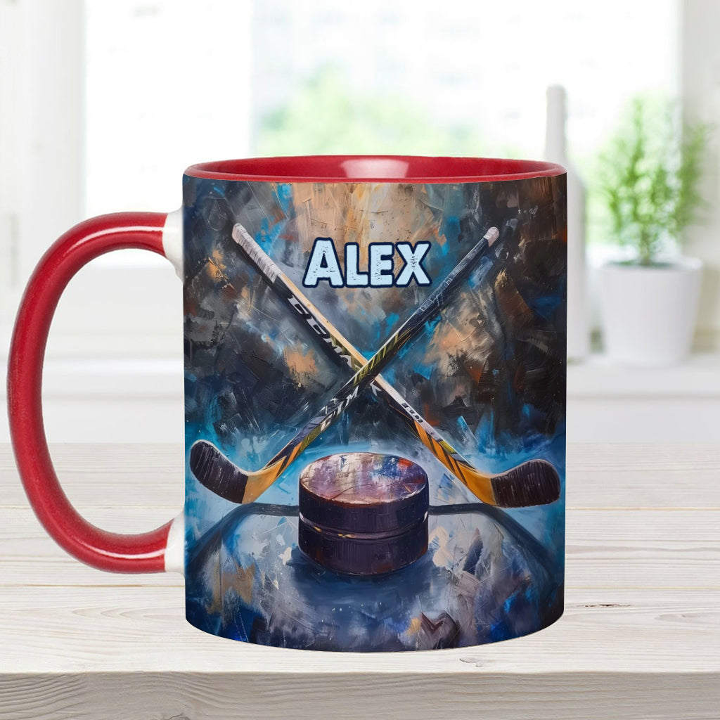 It's Being Better - Personalized Hockey Accent Mug