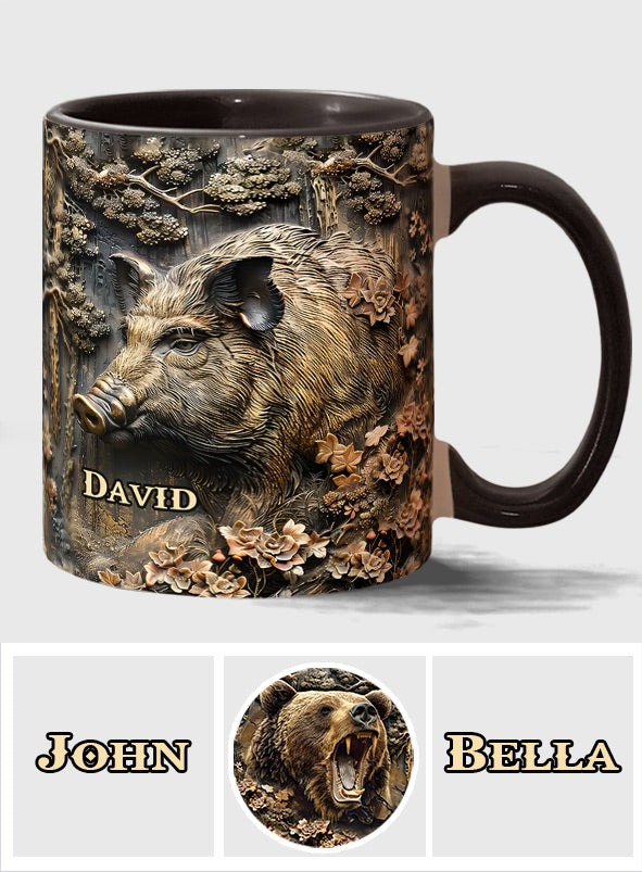 Personalisierte Tasse mit Jagdmotiv – Beliebiger Name