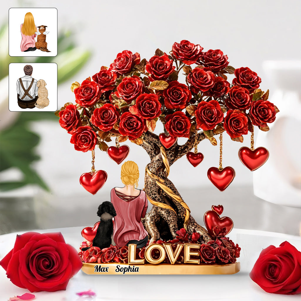 Dog Mom Dog Dad - Personalized Dog Custom Shaped Acrylic Plaque