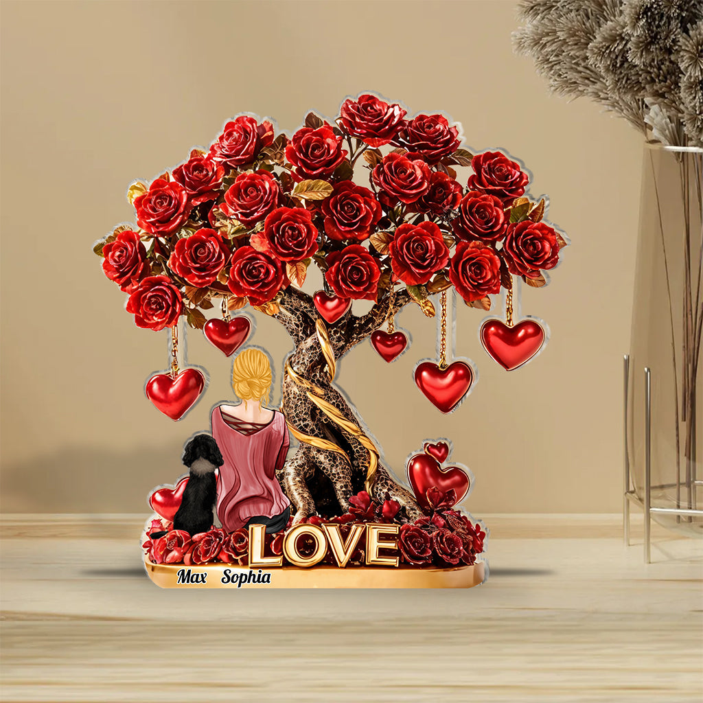 Dog Mom Dog Dad - Personalized Dog Custom Shaped Acrylic Plaque