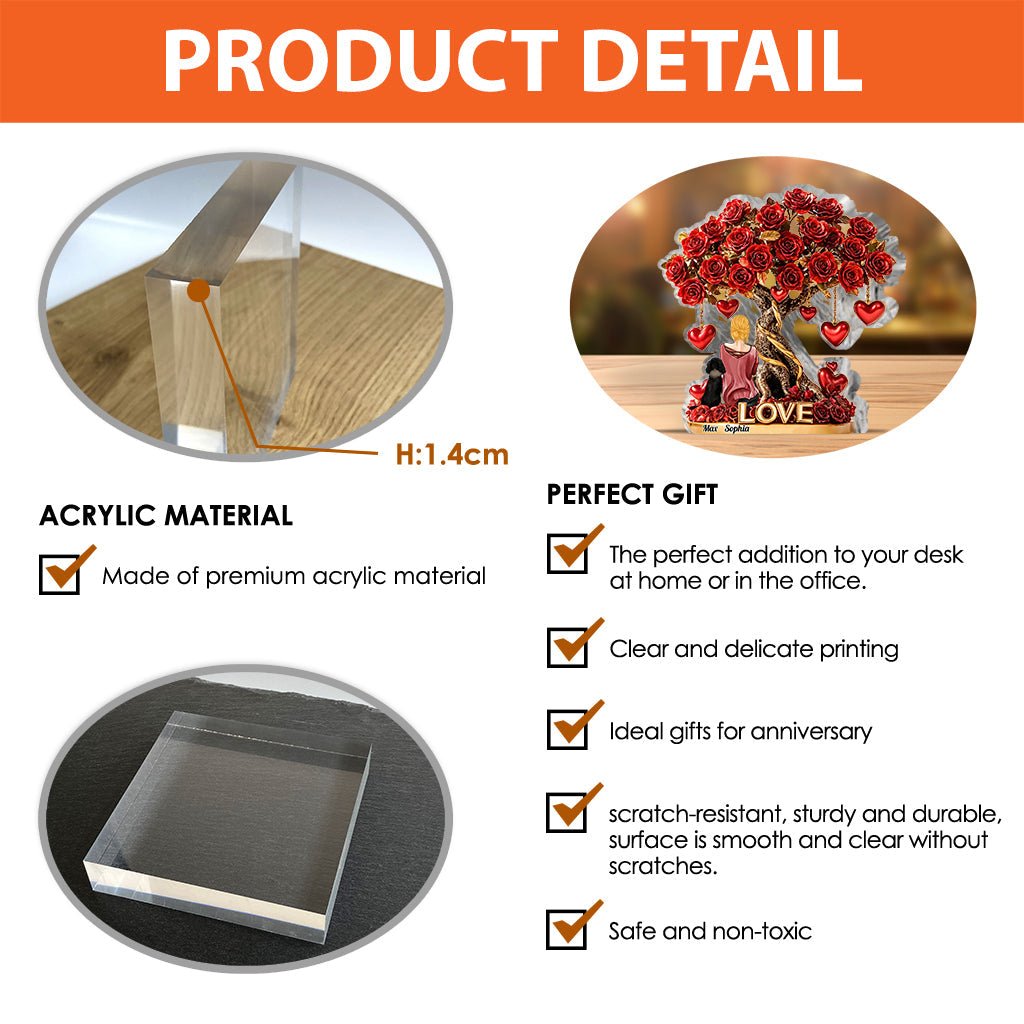 Dog Mom Dog Dad - Personalized Dog Custom Shaped Acrylic Plaque