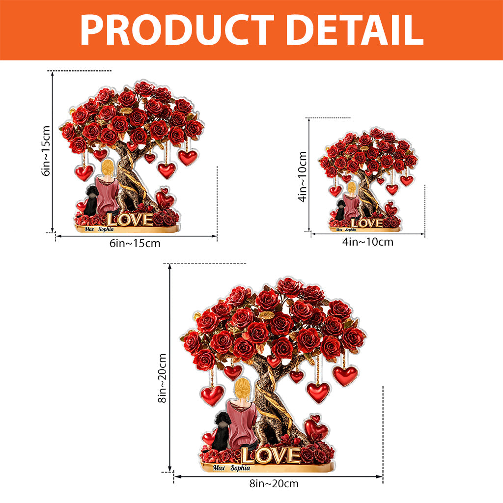 Dog Mom Dog Dad - Personalized Dog Custom Shaped Acrylic Plaque