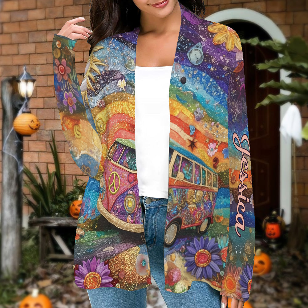 Hippie Girl - Personalized Hippie Cardigan