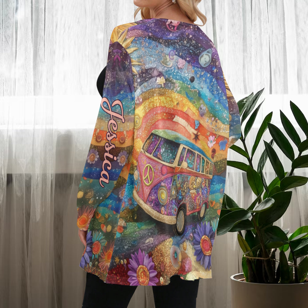 Hippie Girl - Personalized Hippie Cardigan