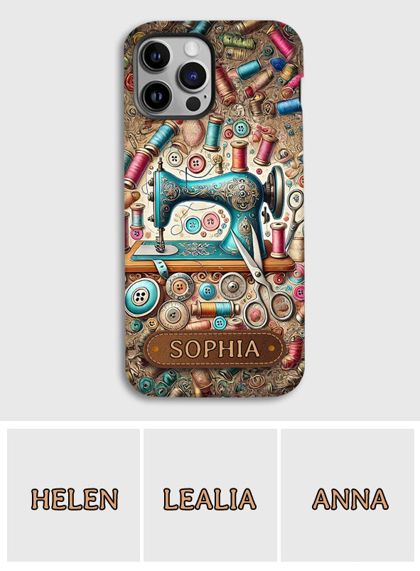 Coque de téléphone personnalisée « Couture » ​​avec imprimé intégral