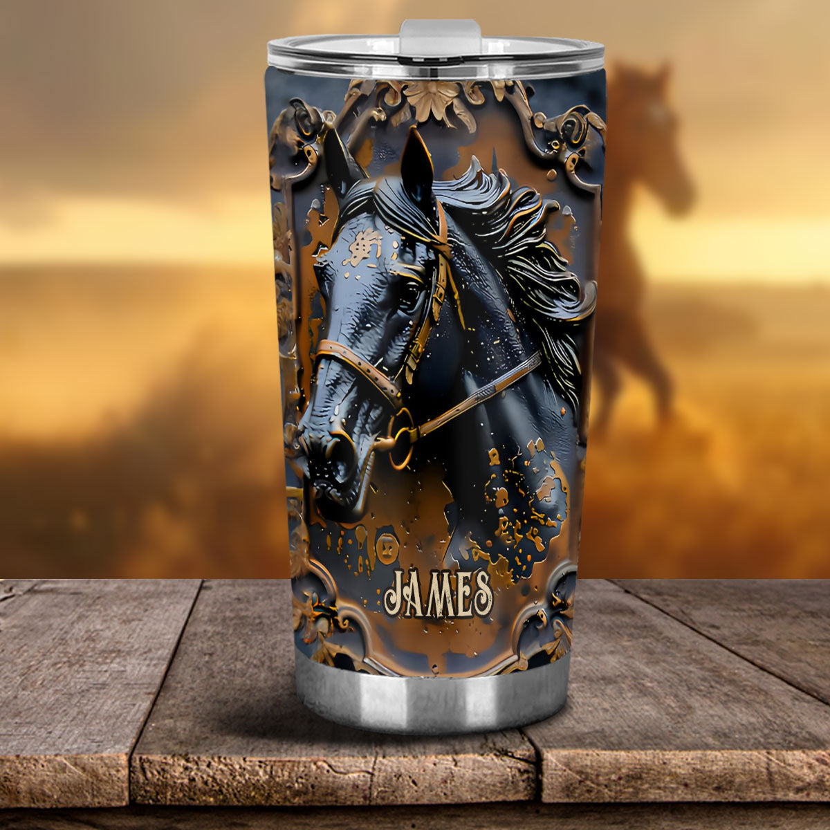 Beautiful Horse - Personalized Horse Tumbler