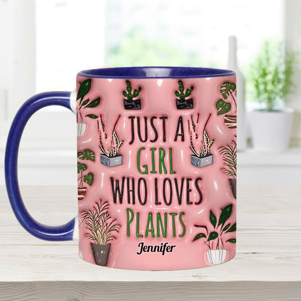 Just A Girl Who Loves Plants - Personalized Gardening Accent Mug