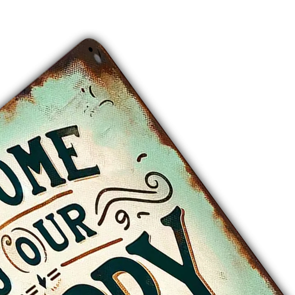 Happy Place - Personalized Family Cut Metal Sign