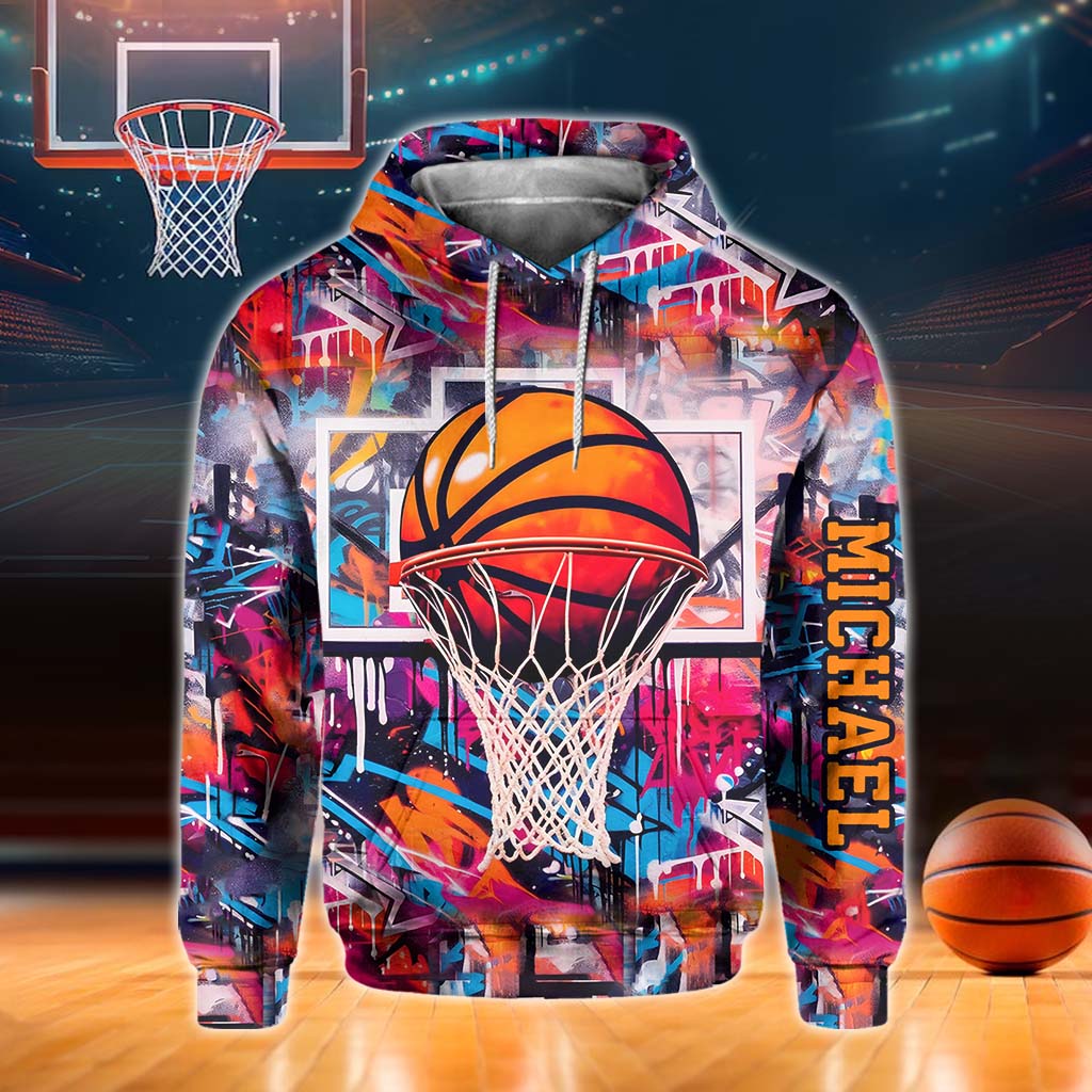 Cooles Basketball-Design – Personalisiertes Basketball-Shirt mit Allover-Print