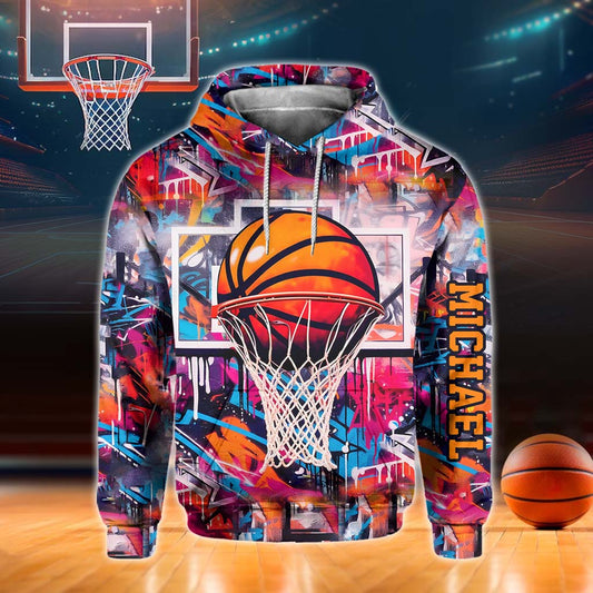 Cooles Basketball-Design – Personalisiertes Basketball-Shirt mit Allover-Print